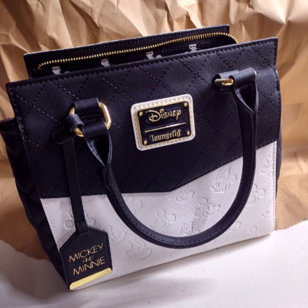 Loungefly Mickey and Minnie satchel handbag